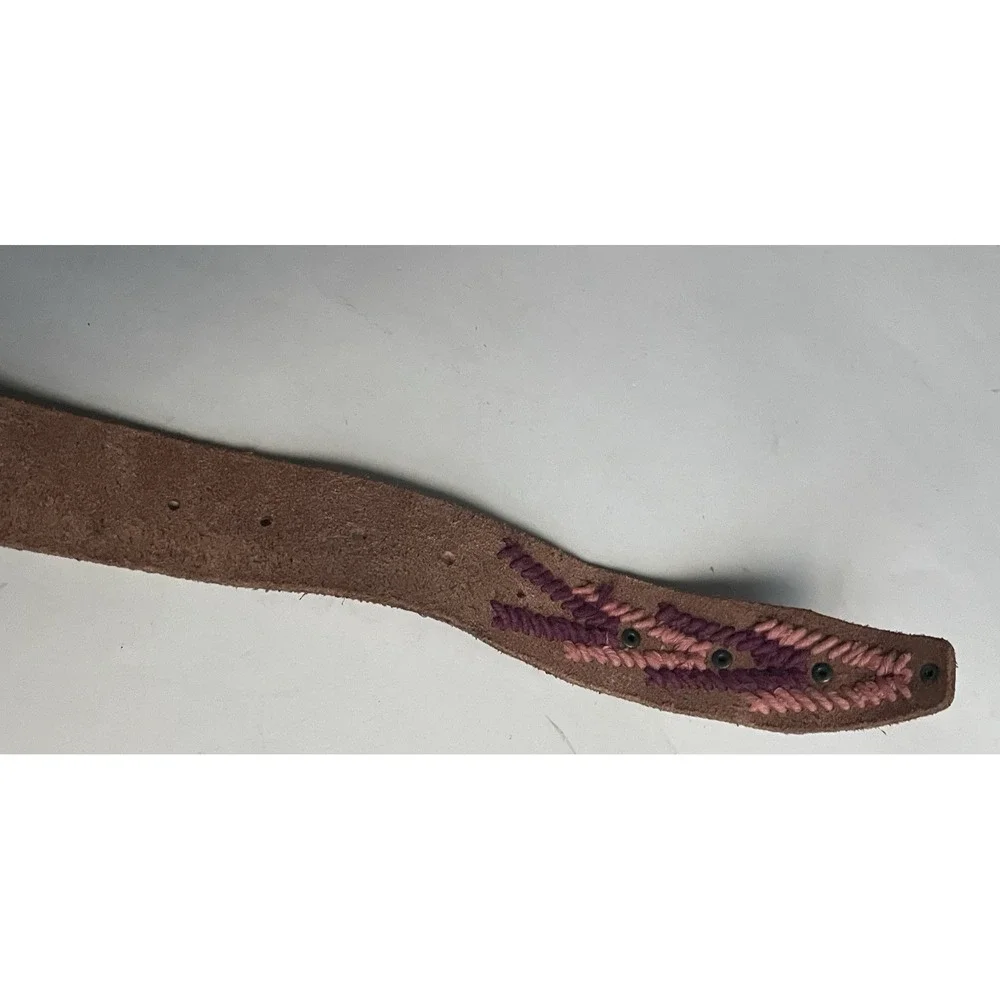 Lucky Brand Leather Belt Stitched Embroidery Size‎ L